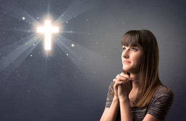 Praying girl