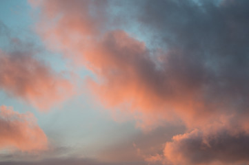 Fototapeta na wymiar Red Clouds Stormy Sky