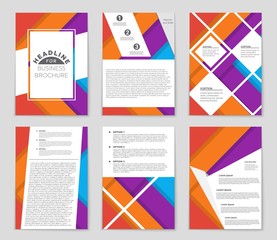 Obraz premium Abstract vector layout background set. For art template design, list, front page, mockup brochure theme style, banner, idea, cover, booklet, print, flyer, book, blank, card, ad, sign, sheet,, a4