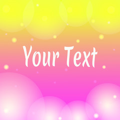 Pink and yellow wallpaper banner with text