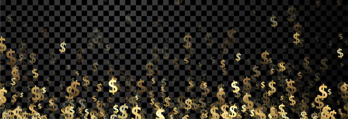 Сheckered banner with dollar signs. - obrazy, fototapety, plakaty