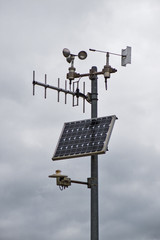 Anemometro con pannello solare
