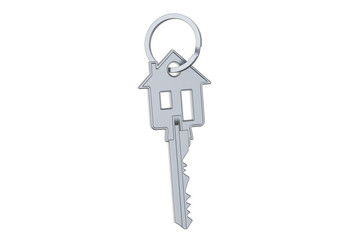 Home key with house silhouette, 3D rendering