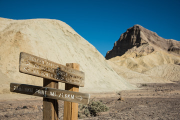 Golden Canyon trail from Zabriskie Point, Death Valley, Ca
