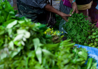 man sell salad