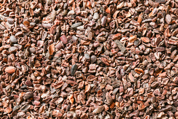 Aromatic cocoa nibs as background