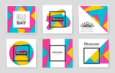 Abstract vector layout background set. For art template design, list, front page, mockup brochure theme style, banner, idea, cover, booklet, print, flyer, book, blank, card, ad, sign, sheet,, a4