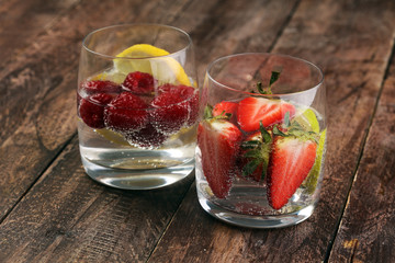 Healthy detox water with fruits
