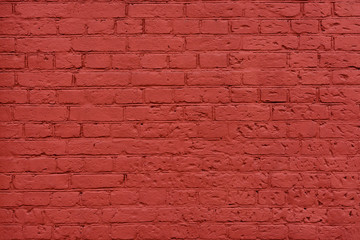 Red brick Wall background.