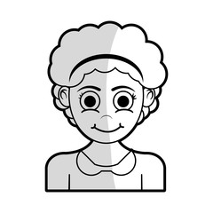 happy girl with curly hair  icon image vector illustration design 