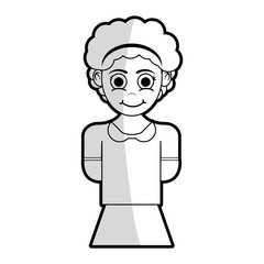 happy girl with curly hair  icon image vector illustration design 