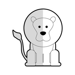 lion cartoon animal icon image vector illustration design 