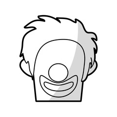 clown with no eyes cartoon icon image vector illustration design 