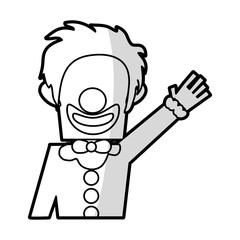 clown with no eyes cartoon icon image vector illustration design 