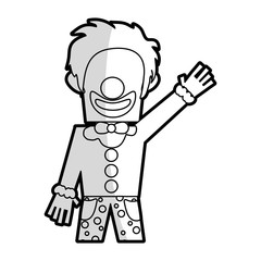 clown with no eyes cartoon icon image vector illustration design 