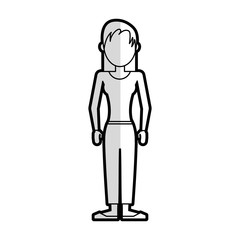 faceless woman with straight hair icon image vector illustration design 