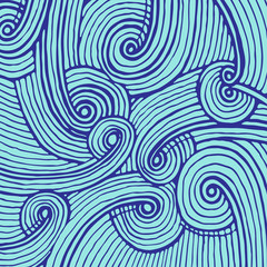 Abstract background of doodle hand drawn lines. Colorful pattern.