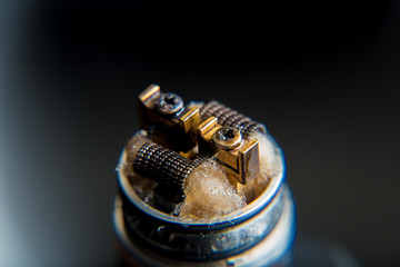 Close up on e-cigarette coils