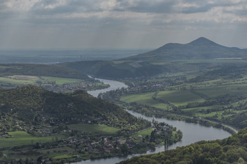 Obraz premium View from Skalky point over Labe river