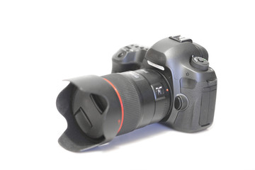 Camera isolated under the white background