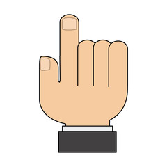hand pointing with index finger  icon image vector illustration design 