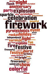 Obraz premium Firework word cloud