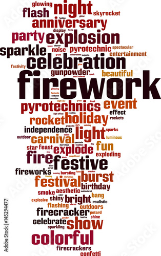 "Firework word cloud" Stock image and royaltyfree vector files on