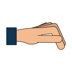 hand sideview icon image vector illustration design 