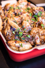 Marinated chicken with citrus beurre blanc