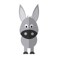 donkey animal cartoon icon over white background. colorful design. vector illustration