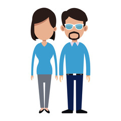 couple people relationship together vector illustration eps 10