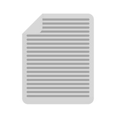 document page icon over white background. vector illustration