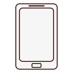 smartphone device icon over white background. vector illustration