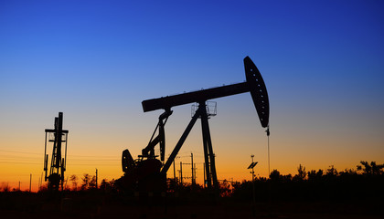 Beam pumping unit in the work