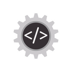 programming language gear vector icon illustration graphic design