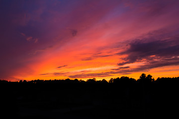 Deep Sunset of Orange, Pink, Purple