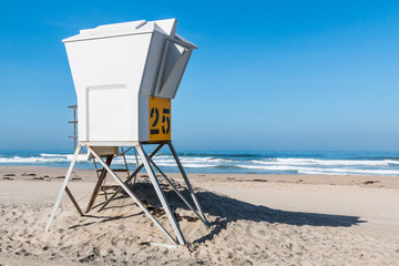 Lifeguard Tower at Pacific Beach in San Diego
