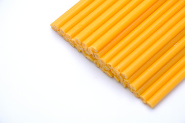 Candle on white background