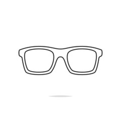 Eye glasses line icon vector