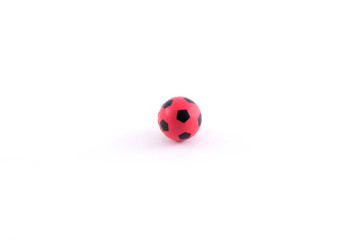 Fototapeta na wymiar Ball football soccer black and red isolated on white background