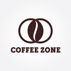 Coffee zone logo vector