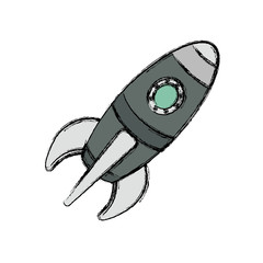 Spaceship start up symbol icon vector illustration graphic design