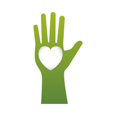 Human hand up symbol icon vector illustration graphic design