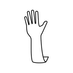 Human hand up symbol icon vector illustration graphic design
