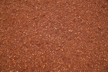 high angle view of mulch background in garden