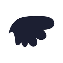 Feathers wing silhouette