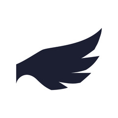 Feathers wing silhouette