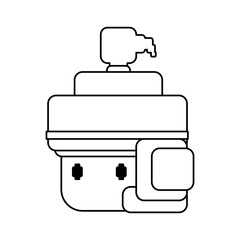 Warrior Pixelated videogame icon vector illustration graphic design