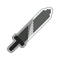 Sword Pixelated videogame icon vector illustration graphic design