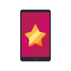 Star Pixelated videogame vector illustration graphic icon